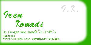 iren komadi business card